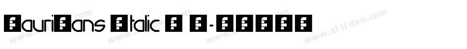 ZauriSans Italic B B字体转换